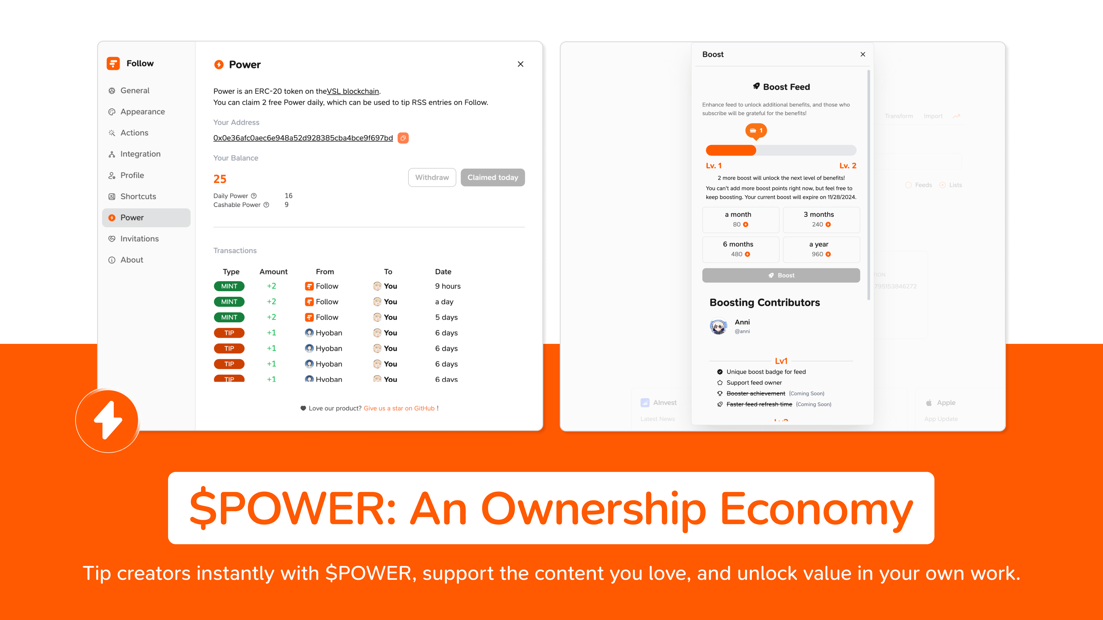Screenshot of $POWER Economy